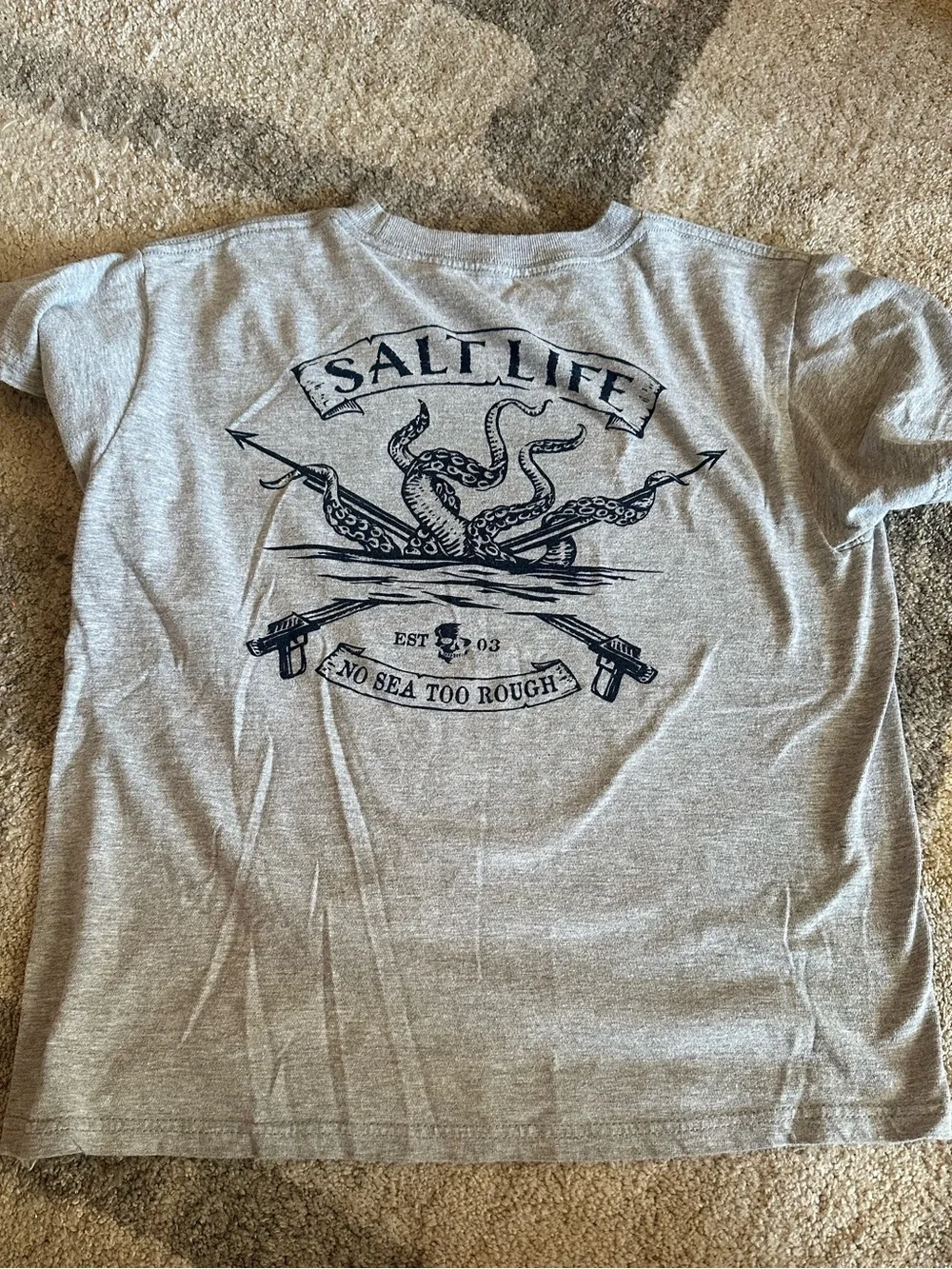 Salt Life Heather Gray Short Sleeve Logo Tee